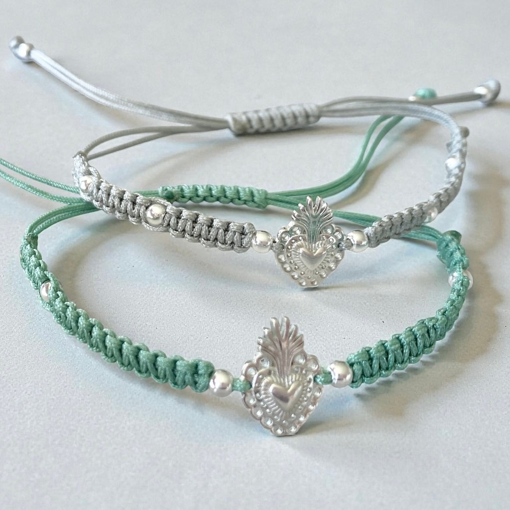 Pulsera macramé detente plata