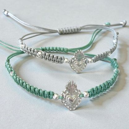 Pulsera macramé detente plata