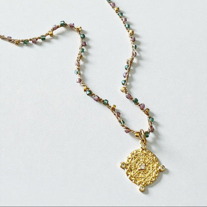 Collar tejido amelia oro