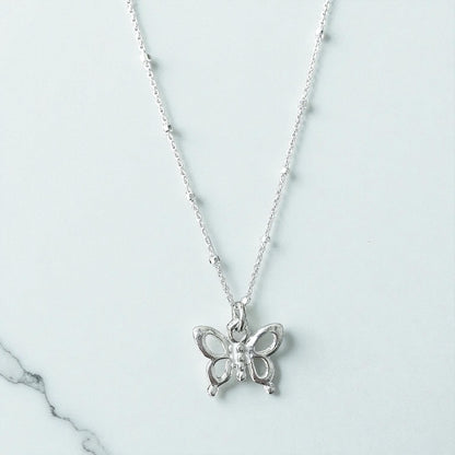 Collar mariposa plata 925