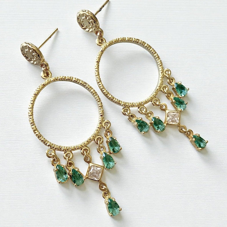 Aros marsella verde oro