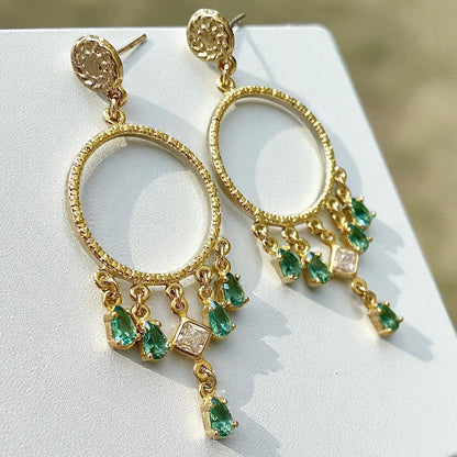 Aros marsella verde oro