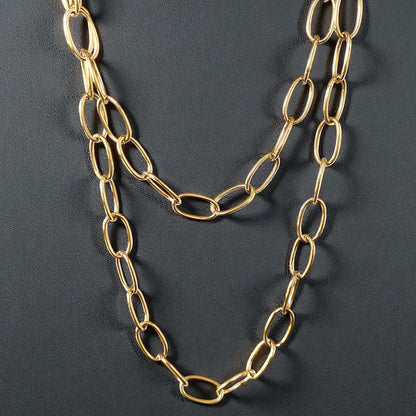 Collar largo eslabones oro