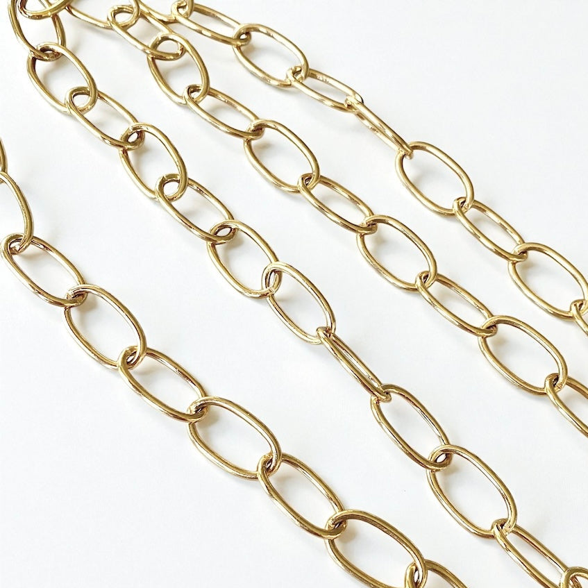 Collar largo eslabones oro
