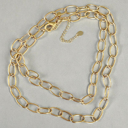 Collar largo eslabones oro