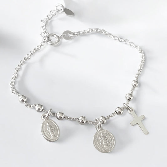 Pulsera protección plata