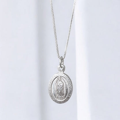 Collar Virgen de Guadalupe plata
