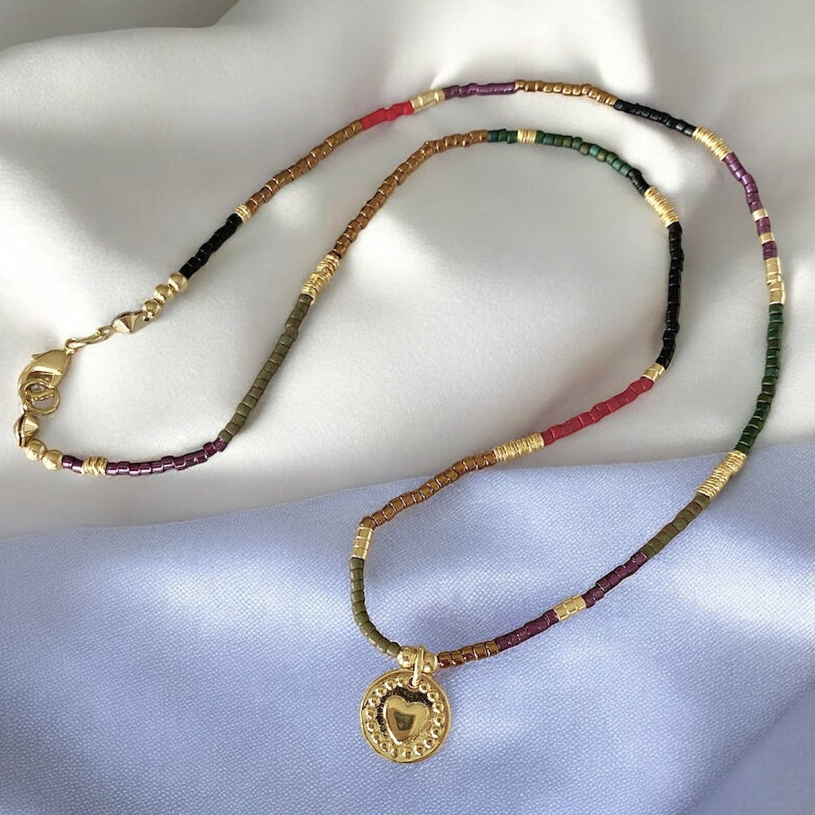 Collar etro corazón oro