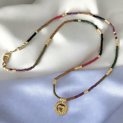 Collar etro corazón oro