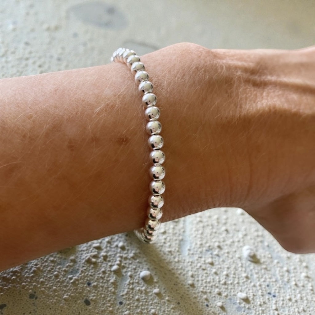Pulsera luz 4 mm plata