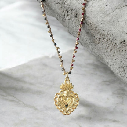 Collar tejido detente oro