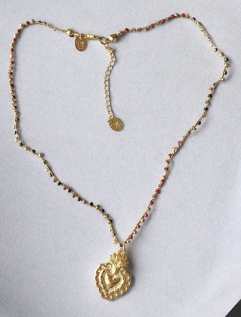 Collar tejido detente oro