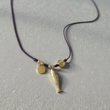 Collar hilo pez koi oro