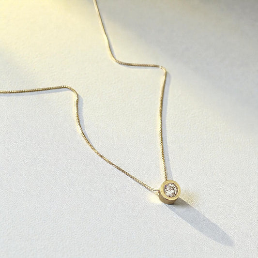 Collar punto de luz 6 mm oro