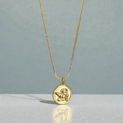 Collar ángel de la guarda oro