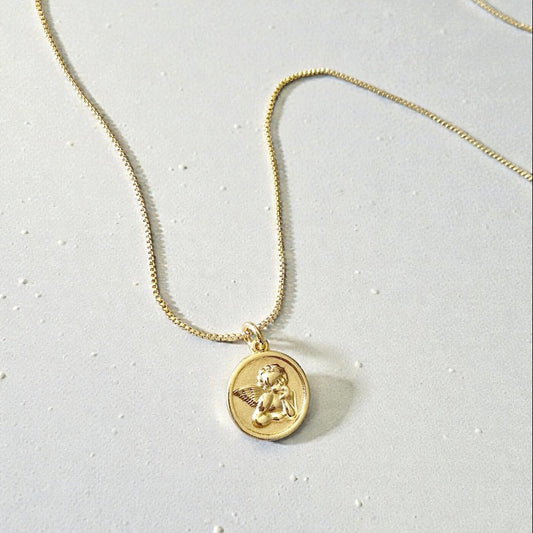 Collar ángel de la guarda oro