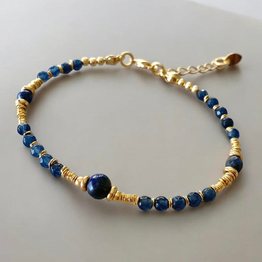 Pulsera azul oro