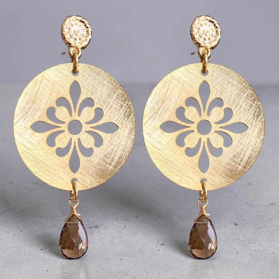 Aros pola cuarzo oro