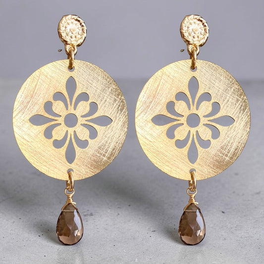 Aros pola cuarzo oro
