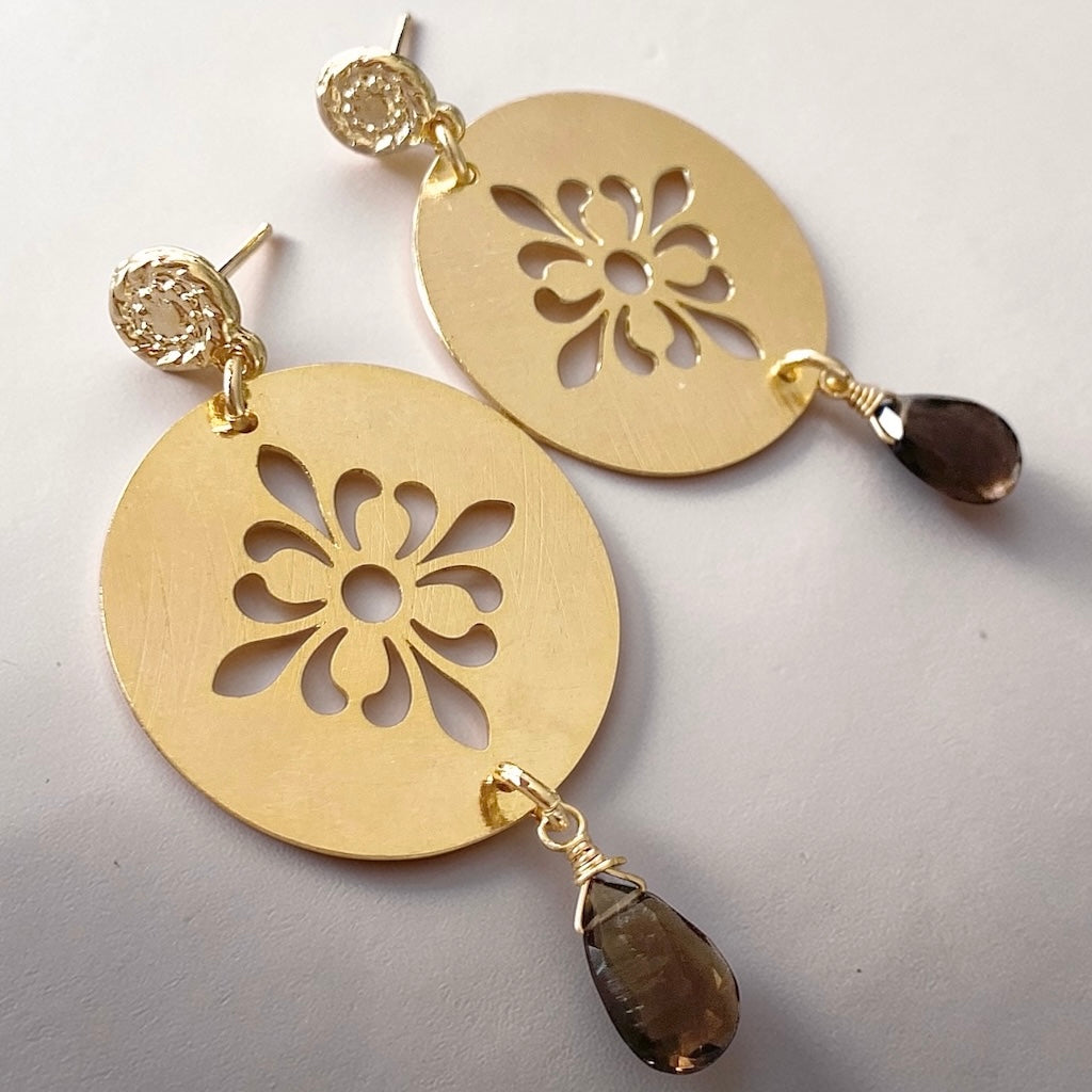 Aros pola cuarzo oro