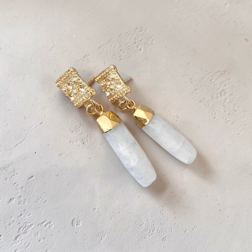Aros luna oro