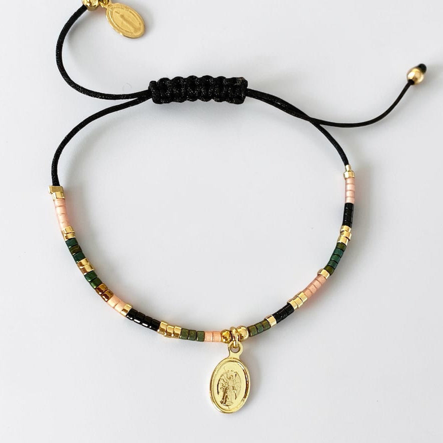 Pulsera hilo mijuki arcángel oro