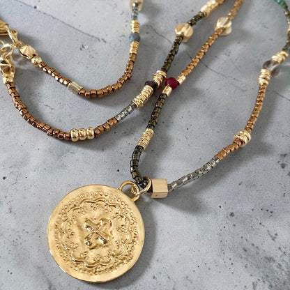 Collar etro medalla cruz oro