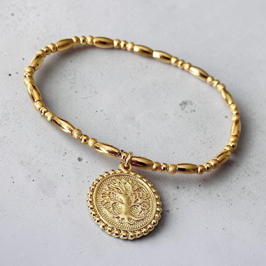 Pulsera árbol de la vida oro