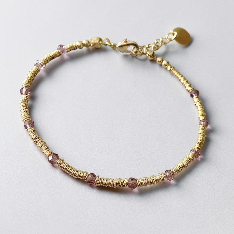 Pulsera tiare cristal oro