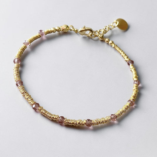 Pulsera tiare cristal oro
