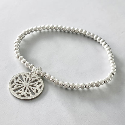 Pulsera mandala plata