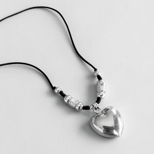 Collar hilo cuore plata