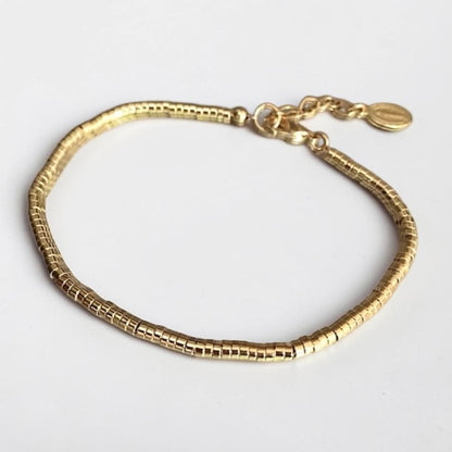 Pulsera mostacilla lola oro