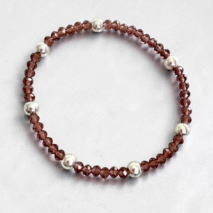 Pulsera cristales plata