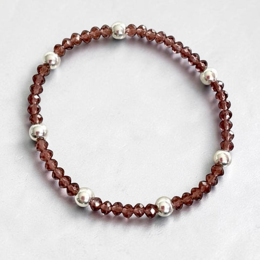 Pulsera cristales plata