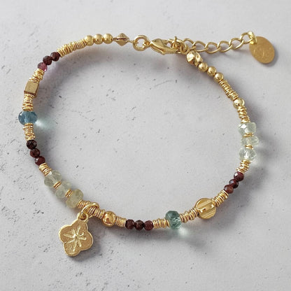 Pulsera trébol oro