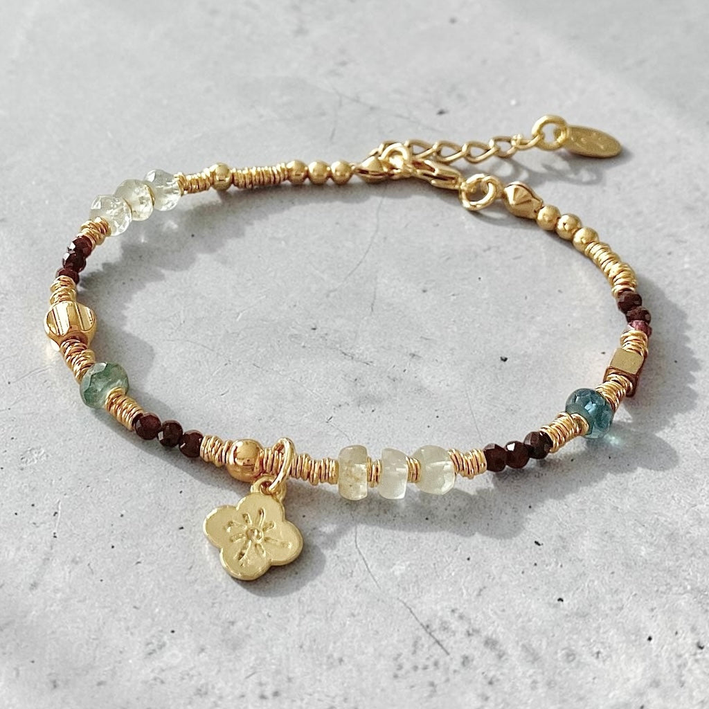 Pulsera trébol oro