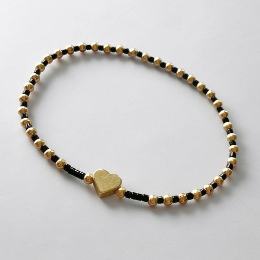 Pulsera mini corazón oro