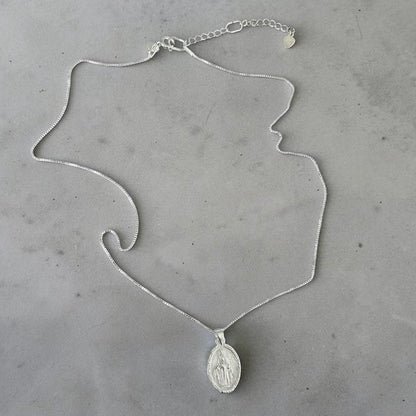 Collar virgen de los milagros plata 925