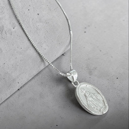 Collar virgen de los milagros plata 925