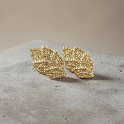 Aros hojas oro