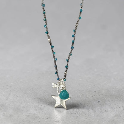 Collar tejido trío plata plata