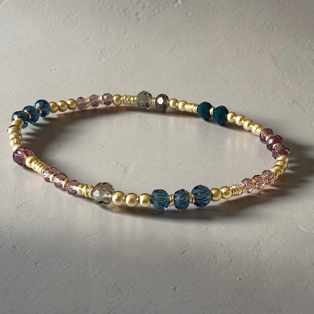 Pulsera cristales oro