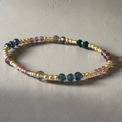 Pulsera cristales oro