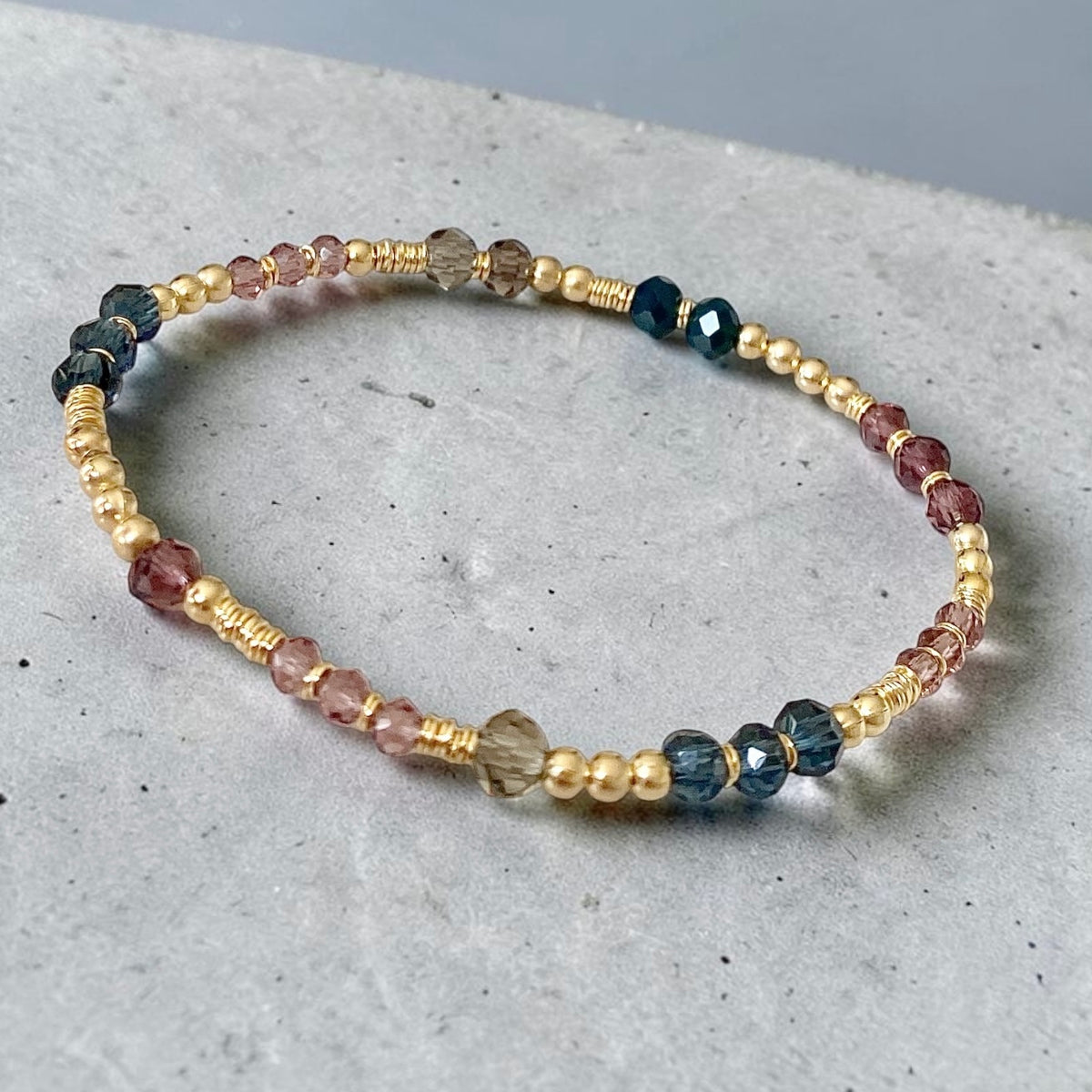 Pulsera cristales oro