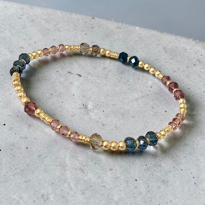 Pulsera cristales oro