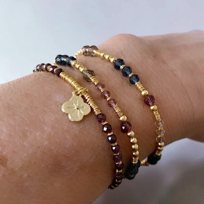 Pulsera cristales oro