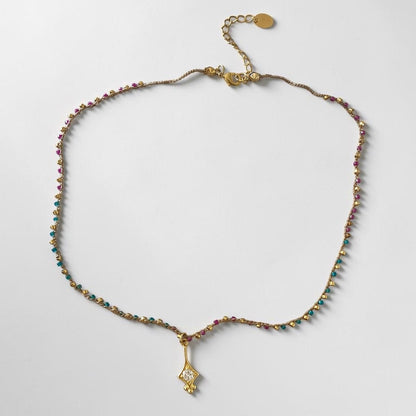 Collar tejido france oro