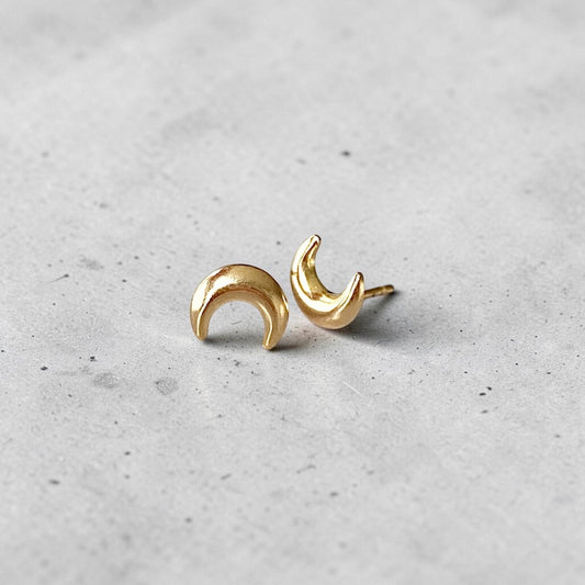 Aros mini media luna oro