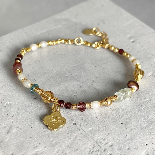 Pulsera trébol oro
